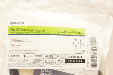 Halyard PM014-A ON-Q Pain Relief System w/Antimicrobial Cath. 270ml x 2.5inch(x)